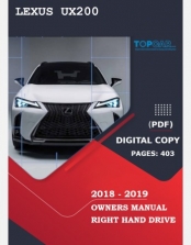LEXUS UX200 2018-2019 OWNERS MANUAL